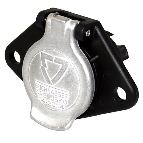 trailor plug 12 V, 7-pole, N-Type, SAE J560-12V, screw terminal, with metal cover cape
