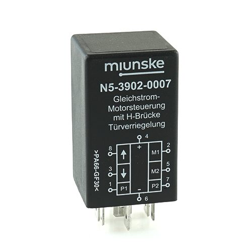 DC Engine Control with H-bridge, 9-36V, 10A, adjustable option for monitoring the cut-off current, door interlock
