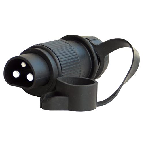 plug 3-pole, 6-24V, crimp contact, screw cap for cable diameter 7.00-9.00 mm