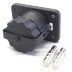 socket 24 V, 2-pole, black, with crimp/soldering terminals for 35 mm² cable