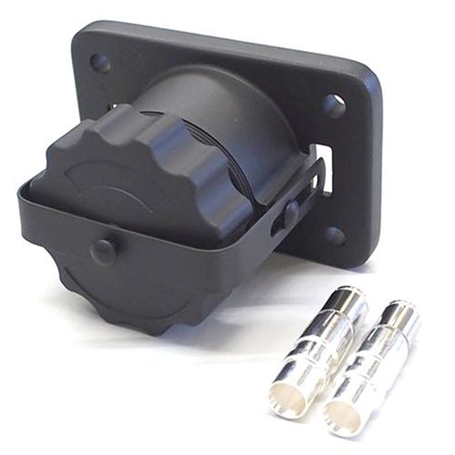 socket 24 V, 2-pole, black, with crimp/soldering terminals for 35 mm² cable