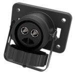 socket 24 V, 2-pole, black, with crimp/soldering terminals for 50 mm² cable