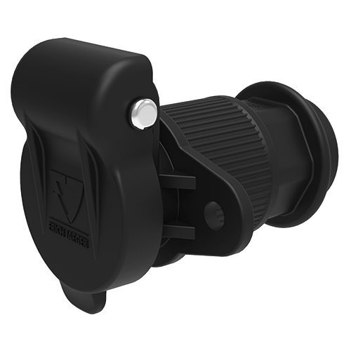 socket 3-pole, 6-24V, with 2-bolt-flange, cable outlet PG11, with contact sleeve