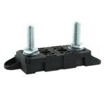 Universal Fuse holder, M10, 41 mm, with brackets, flat nuts