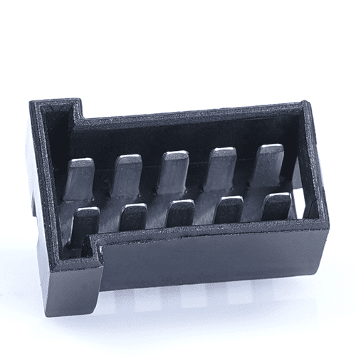 JPT-Male Connector, 10-pole (2x5), PFT, Coding A, black
