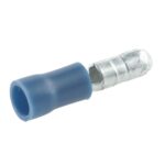 circular plug Ø 4mm, insulated shaft, 1-2.5mm², blue