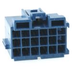 junior power timer housing, 18-pole (3×6), blue
