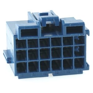 junior power timer housing, 18-pole (3x6), blue