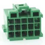 junior power timer housing, 15-pole (3×5), green