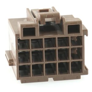 junior power timer housing, 15-pole (3x5), brown