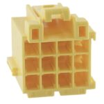 junior power timer housing, 12-pole (3×4), yellow