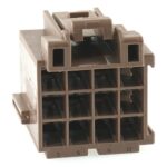 junior power timer housing, 12-pole (3×4), brown