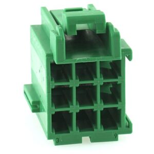 junior power timer housing, 9-pole (3x3), green