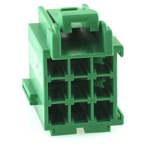 junior power timer housing, 9-pole (3x3), green