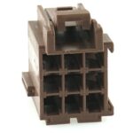 junior power timer housing, 9-pole (3×3), brown