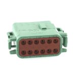 Socket housing 12-pole, coding C, green
