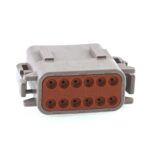 Socket housing 12-pole, coding D, brown