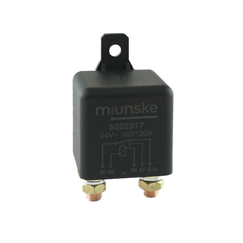 Power relay 24V, 160/120A, changeover contact, with lug