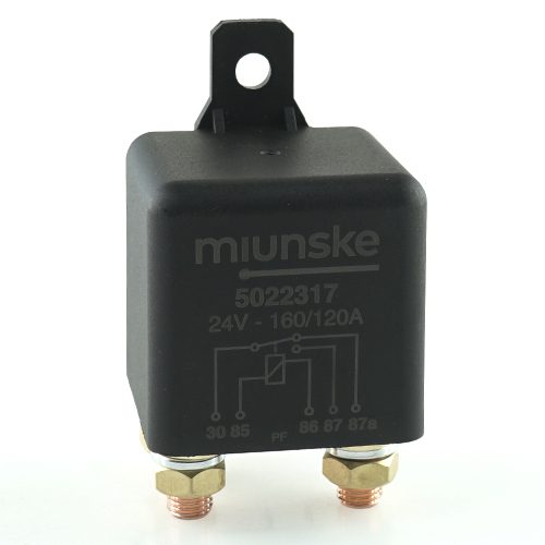 Power relay 24V, 160/120A, changeover contact, with lug
