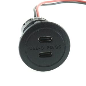 Power USB-C built-in double socket PD/QC/PPS 12/24V