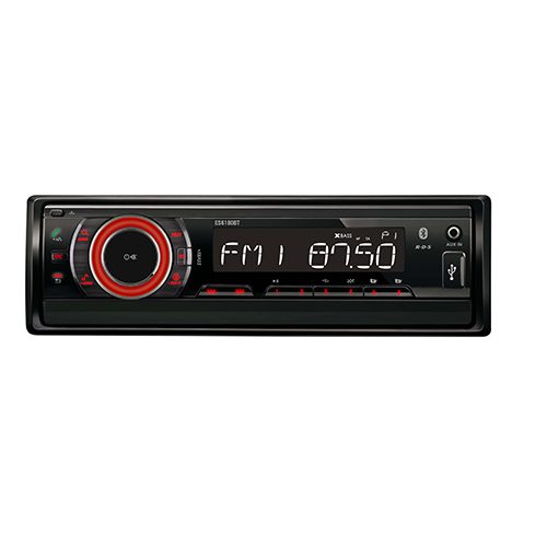 Radio ES 6180, 12V 1DIN car radio with USB/Bluetooth/AM/FM
