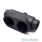 External Connector Interface, DEUTSCH DRC50, two half shells, 3way conduit fitting 2 x NW17, 1 x NW23