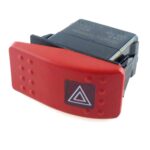 Multi Circuit Switch, 12V, Contura II, LED 1 red, square lens red, symbol “hazard warning”