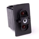 on-off Switch, 12V/20A, for Contura II,III,IV,V, LED 1 red, LED 2 red, with panel seal