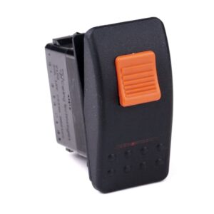 on-off Switch, 12V/20A, Contura II, with lock, LED amber, bar lens amber