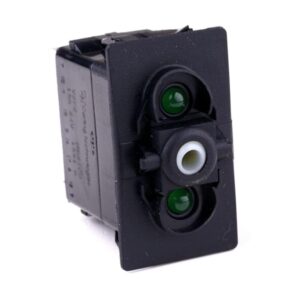 off<on Momentary Switch, 24V/15A, for Contura II,III,IV,V, LED 1 superbright green, LED 2 superbright green