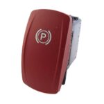 on-on Switch, 24V/15A, Contura V, LED 1  superbright red, no lens, symbol "parking brake"