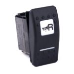 on-on Switch, 24V/15A, Contura II, LED 1 superbright green, LED 2 superbright green, square lens and bar lens white, symbol “horn rear”