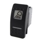 on-on Switch, 12V/20A, Contura II, LED 1 superbright green, LED 2 superbright red, square lens and bar lens white, symbol “work light front”
