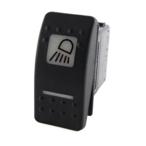 on-on Switch, 12V/20A, Contura II, LED 1 superbright green, LED 2 superbright red, square lens and bar lens white, symbol "work light front"