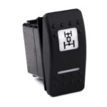 on-on Switch, 12V/20A, Contura II, LED 1 superbright green, LED 2 superbright red, square lens and bar lens white, symbol "all wheel drive"