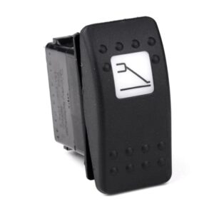 on>off<on Momentary Switch, 24V/20A, Contura II, LED 1 superbright green, square lens white, symbol "right stabilizer"