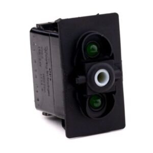 on>off<on Momentary Switch, 24V/15A, for Contura II,  III, IV, V, LED 1 superbright green, LED 2 superbright green