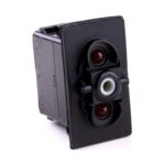 on>off<on Momentary Switch, 12V/20A, for Contura II, III, IV, V, LED 1 red, LED 2 red, with panel seal
