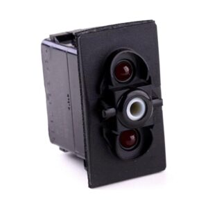 on>off<on Momentary Switch, 12V/20A, for Contura II, III, IV, V, LED 1 red, LED 2 red, with panel seal