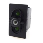 on-on Double Switch, 12V/20A, for Contura II,III,IV,V, LED 1 superbright green, LED 2 superbright green