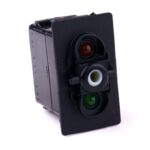 on-on Double Switch, 12V/20A, for Contura II,III,IV,V, LED 1 amber, LED 2 superbright green