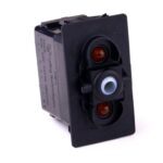 on-on Double Switch, 12V/20A, for Contura II,III,IV,V, LED 1 amber, LED 2Amber