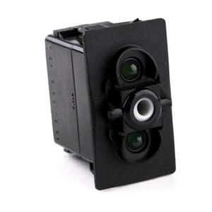 on-2xon-on Double Switch, 24V/15A, for Contura II,III,IV,V, LED 1 superbright green, LED 2 superbright green