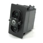 on-on-off double switch 24V/15A, LED 1 superbright green, LED 2 superbright green