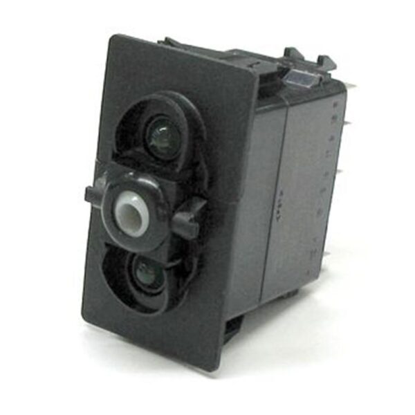 on-on-off double switch 24V/15A, LED 1 superbright green, LED 2 superbright green