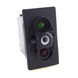 on-off-on Double Switch, 24V/15A, for Contura II,III,IV,V, LED 1 superbright green, LED 2 superbright red