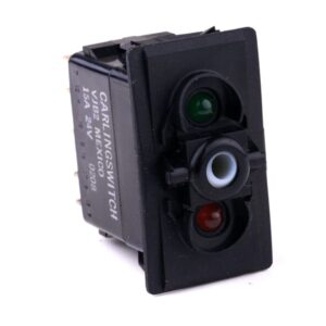 on-off-on Double Switch, 24V/15A, for Contura II,III,IV,V, LED 1 superbright green, LED 2 superbright red