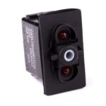 on-off-on Double Switch, 12V/20A, for Contura II,III,IV,V, LED 1 red, LED 2 red, with panel seal