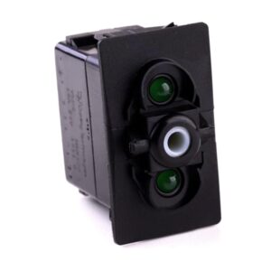 on>off<on Double Momentary Switch, 24V/15A, for Contura II,III,IV,V, LED 1 superbright green, LED 2 superbright green