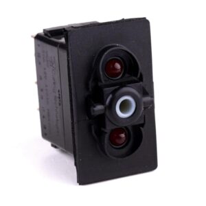 on>off<on Double Momentary Switch, 12V/20A, for Contura II,III,IV,V, LED 1 red, LED 2 red, with panel seal